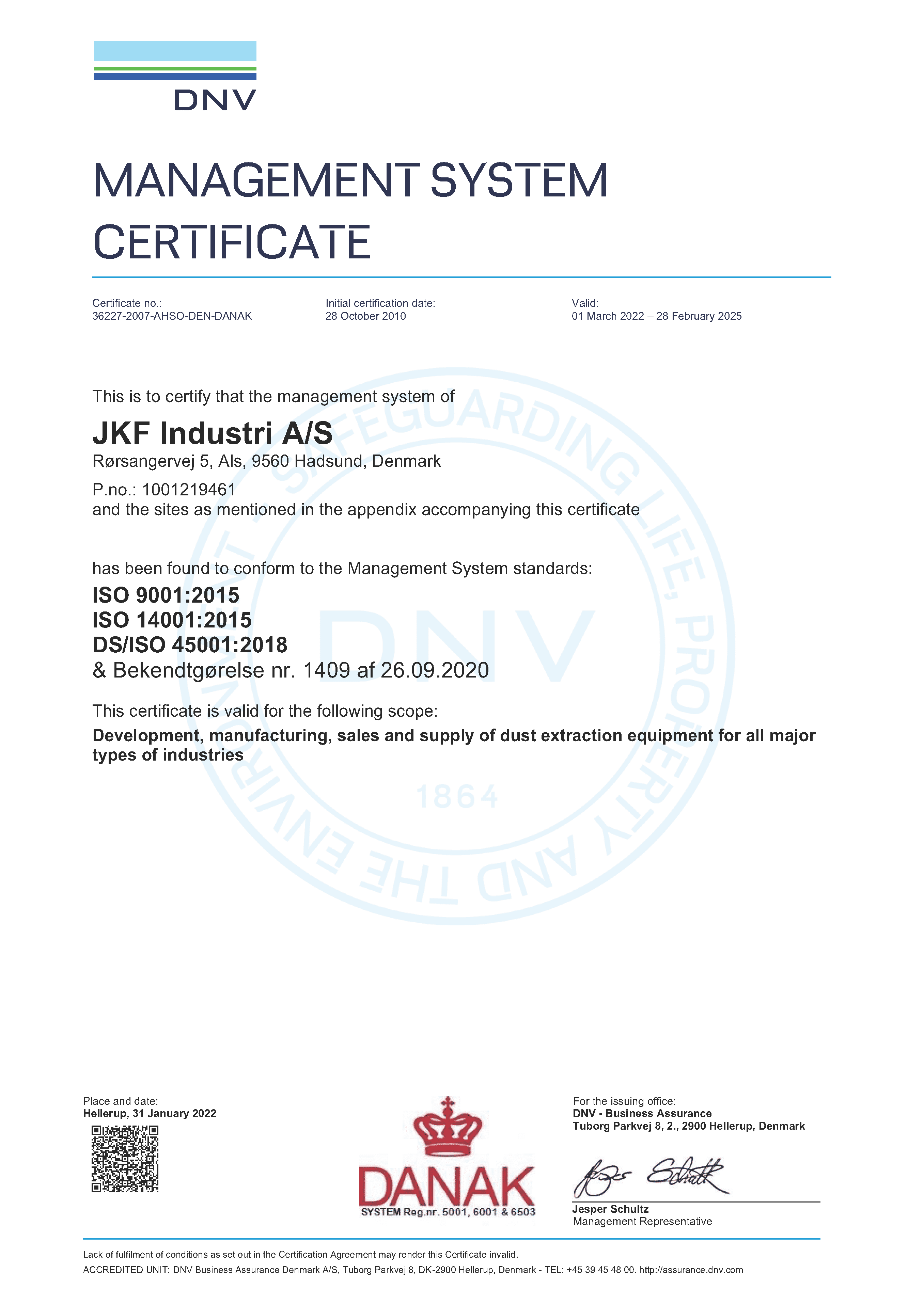 ISO Certificate 2021